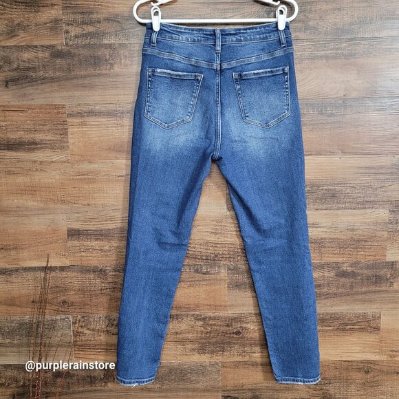 Zenana Jeans Size 29 High Rise Skinny Medium Light Wash Stretch Denim - Picture 2 of 12